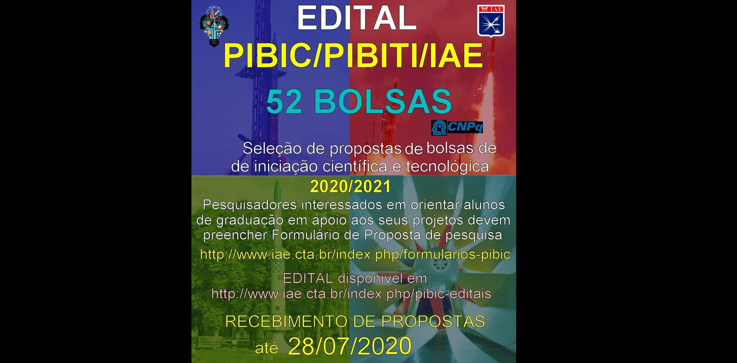 Cartaz EDITAL PIBIC PIBITI IAE 2020 2021
