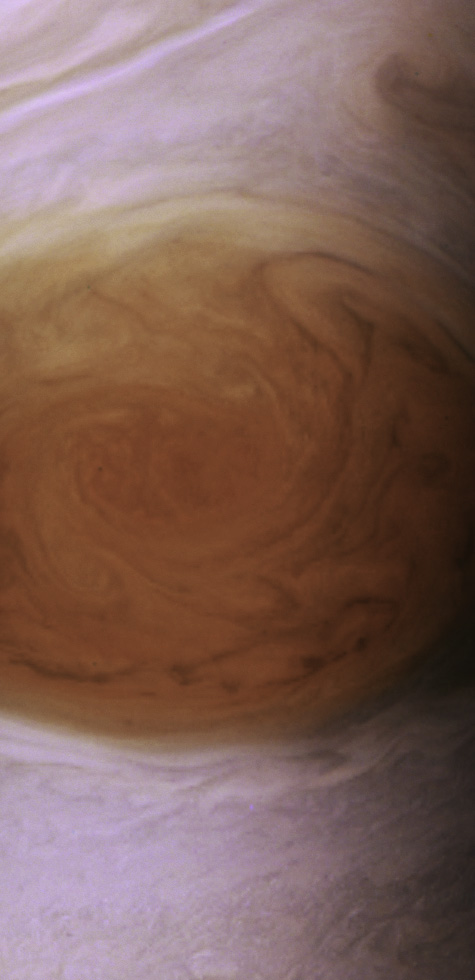 Grande Mancha Vermelha em Júpiter. [imagem: NASA/SwRI/MSSS. tratamento: Wandeclayt M.]